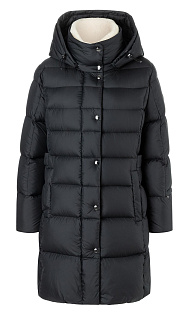 Пуховик с воротником из овчины