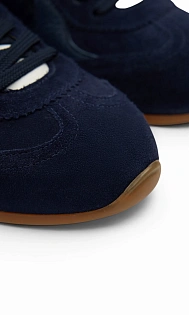 Кроссовки из замши и кожи