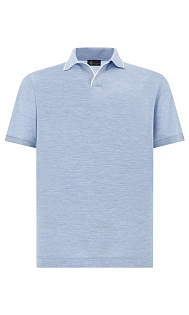 Поло из хлопка и шелка