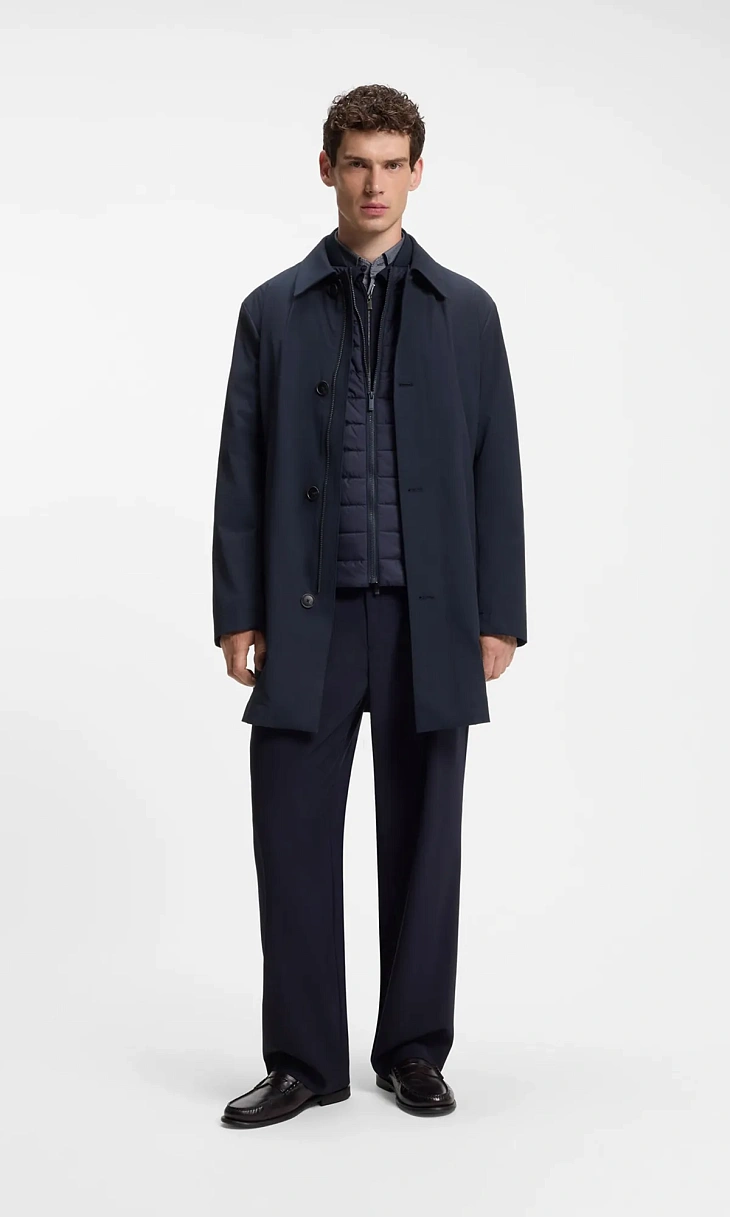 HUGO BOSS: Плащ с утеплением