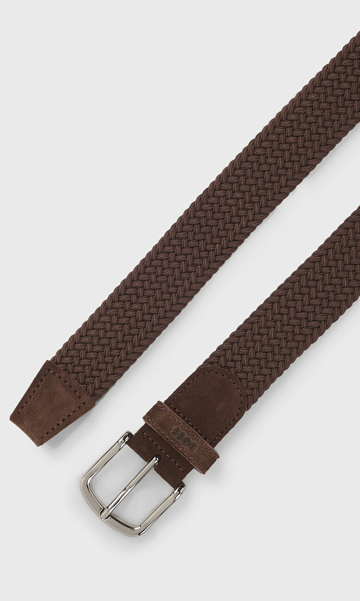 HUGO BOSS: Плетеный ремень с замшевой отделкой