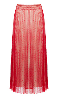 Плиссированная юбка в горошек