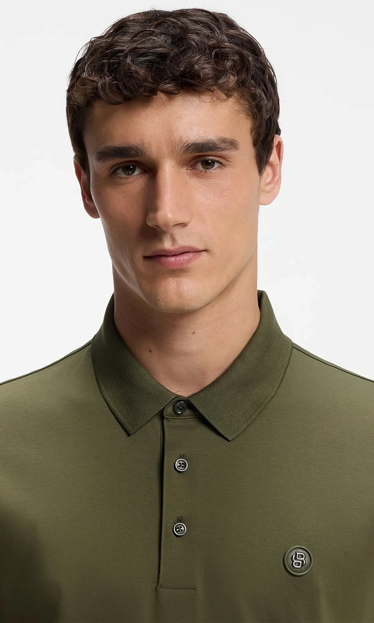 HUGO BOSS: Поло с монограммой