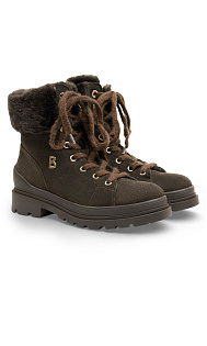 Ботинки из замши и меха