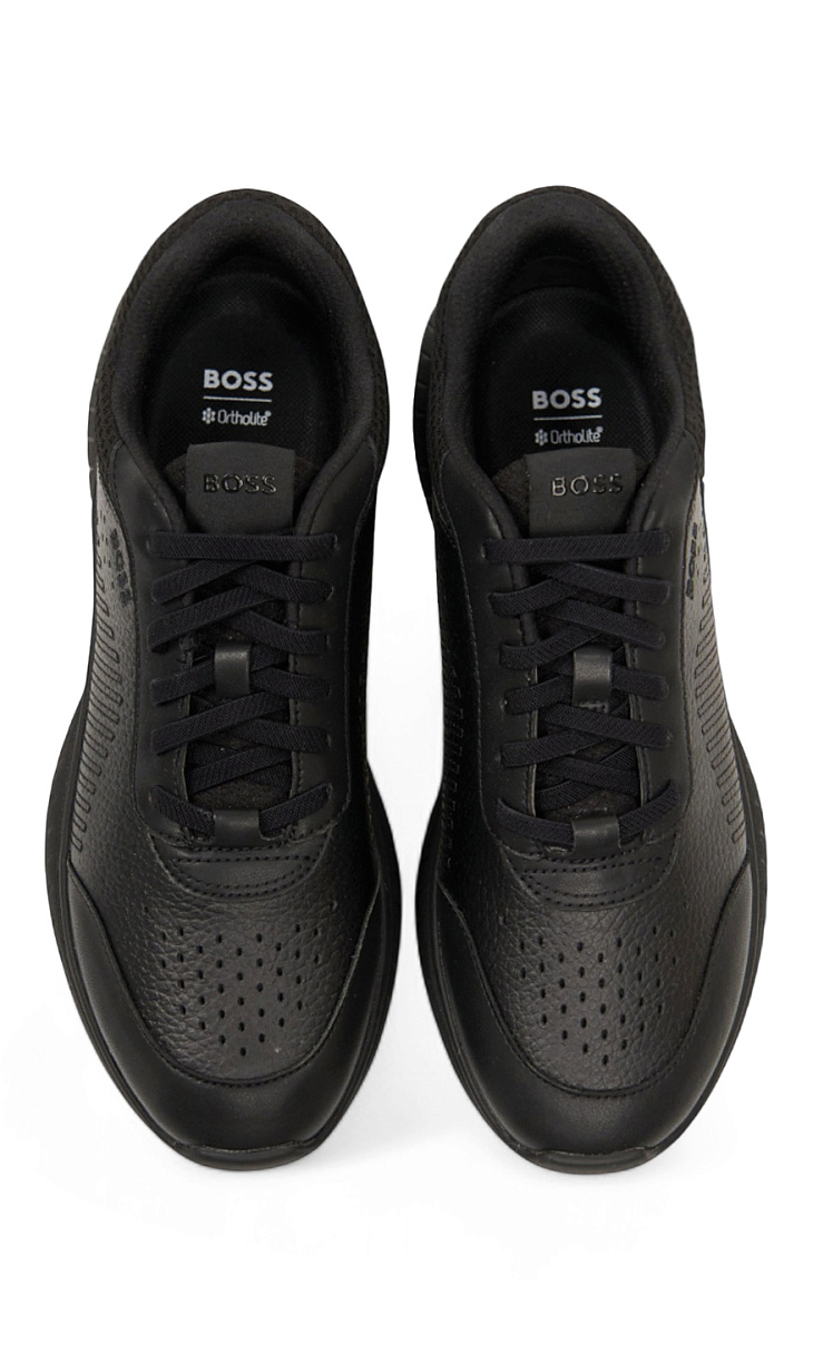 HUGO BOSS: Кроссовки из кожи