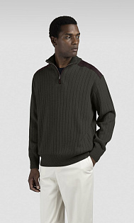 Джемпер с замшевыми вставками