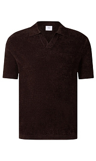 Поло из бархатистой ткани