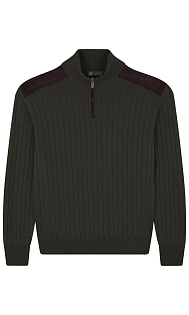 Джемпер с замшевыми вставками