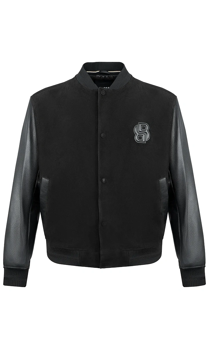 HUGO BOSS: Куртка из кожи и замши