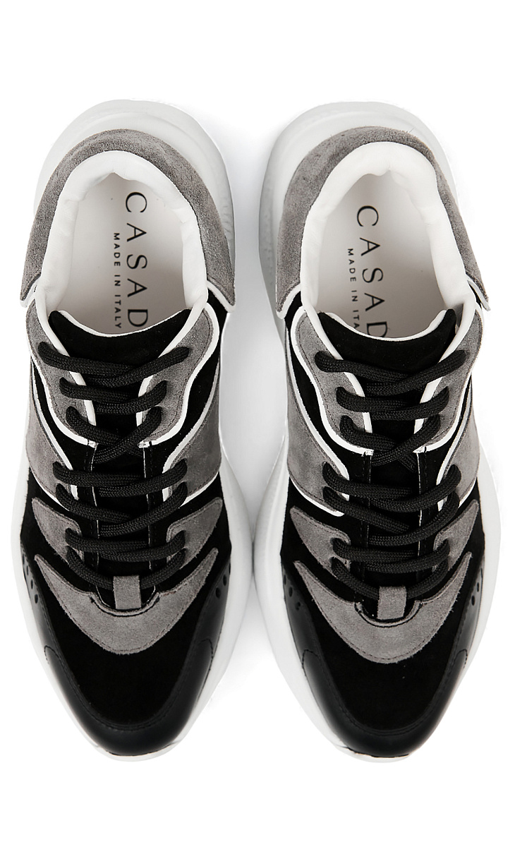 CASADEI: Кроссовки из кожи и замши