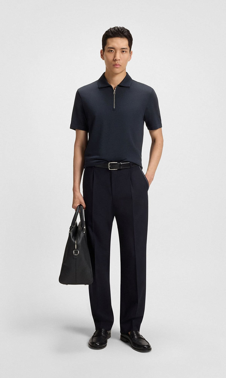 HUGO BOSS: Поло на молнии
