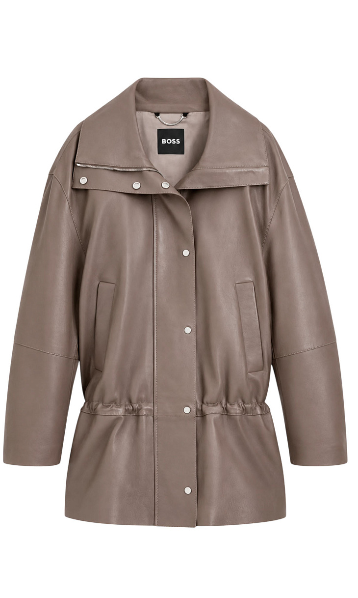HUGO BOSS: Кожаная куртка