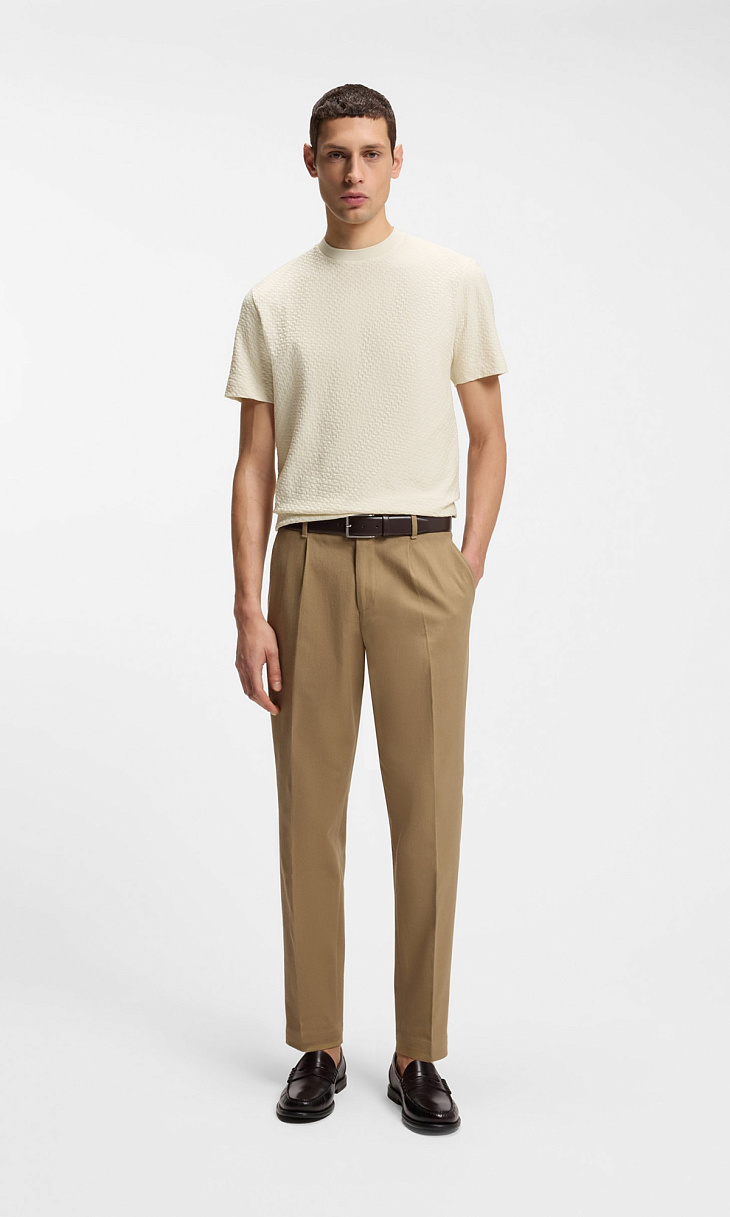 HUGO BOSS: Футболка с жаккардовым узором