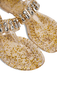 Шлепанцы со стразами
