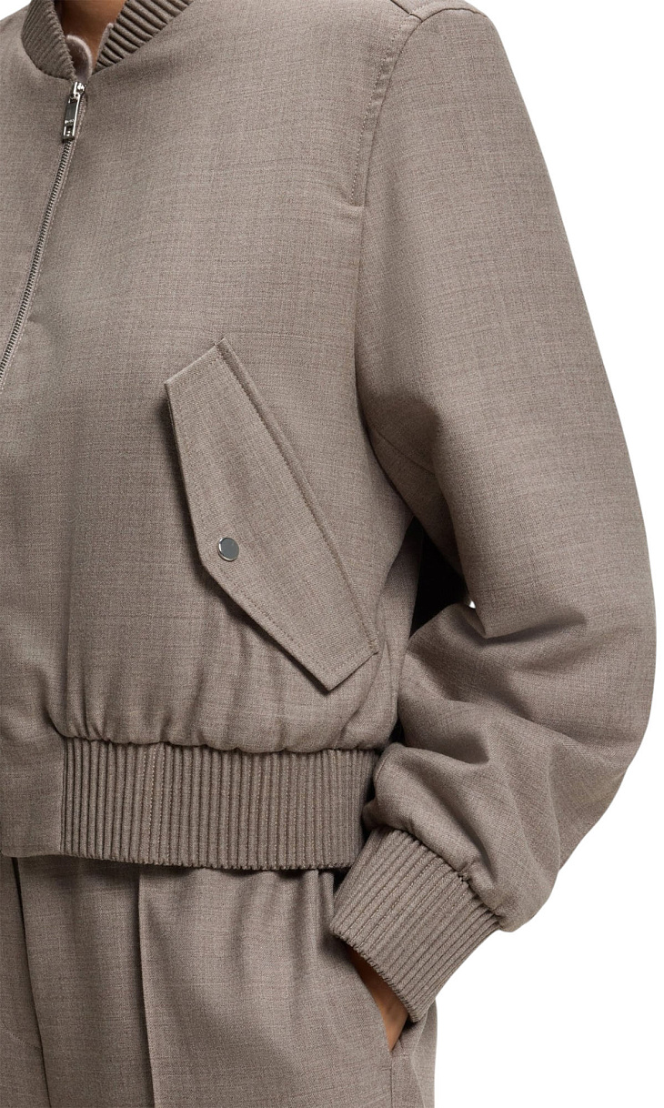 HUGO BOSS: Фланелевая куртка-бомбер
