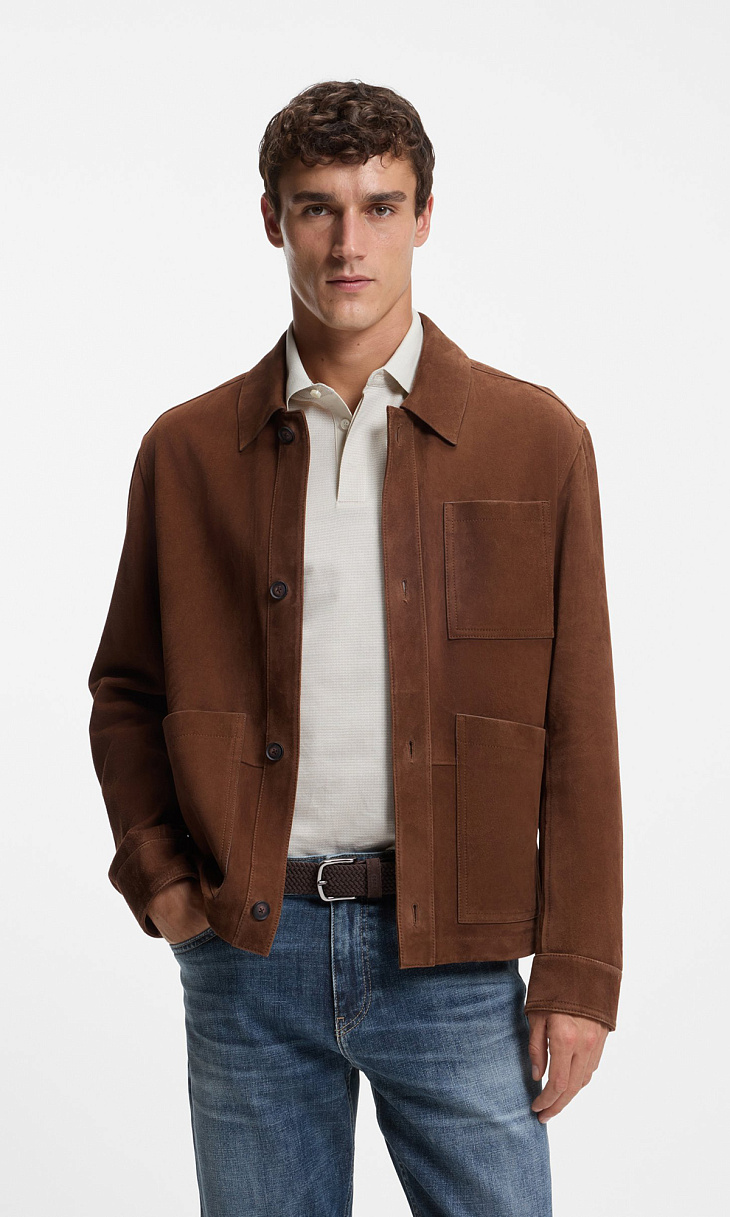 HUGO BOSS: Плетеный ремень с замшевой отделкой