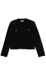 Кардиган с отделкой в технике кроше