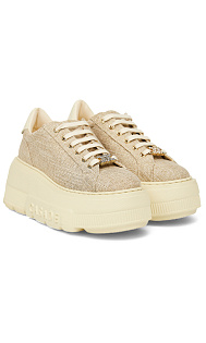 Кеды с люрексом и стразами