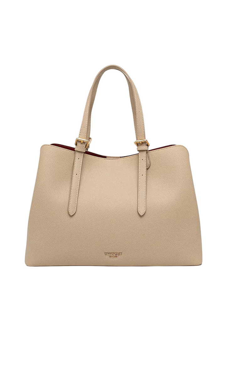 TWINSET: Сумка с пряжками и логотипом