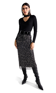 Юбка с пайетками