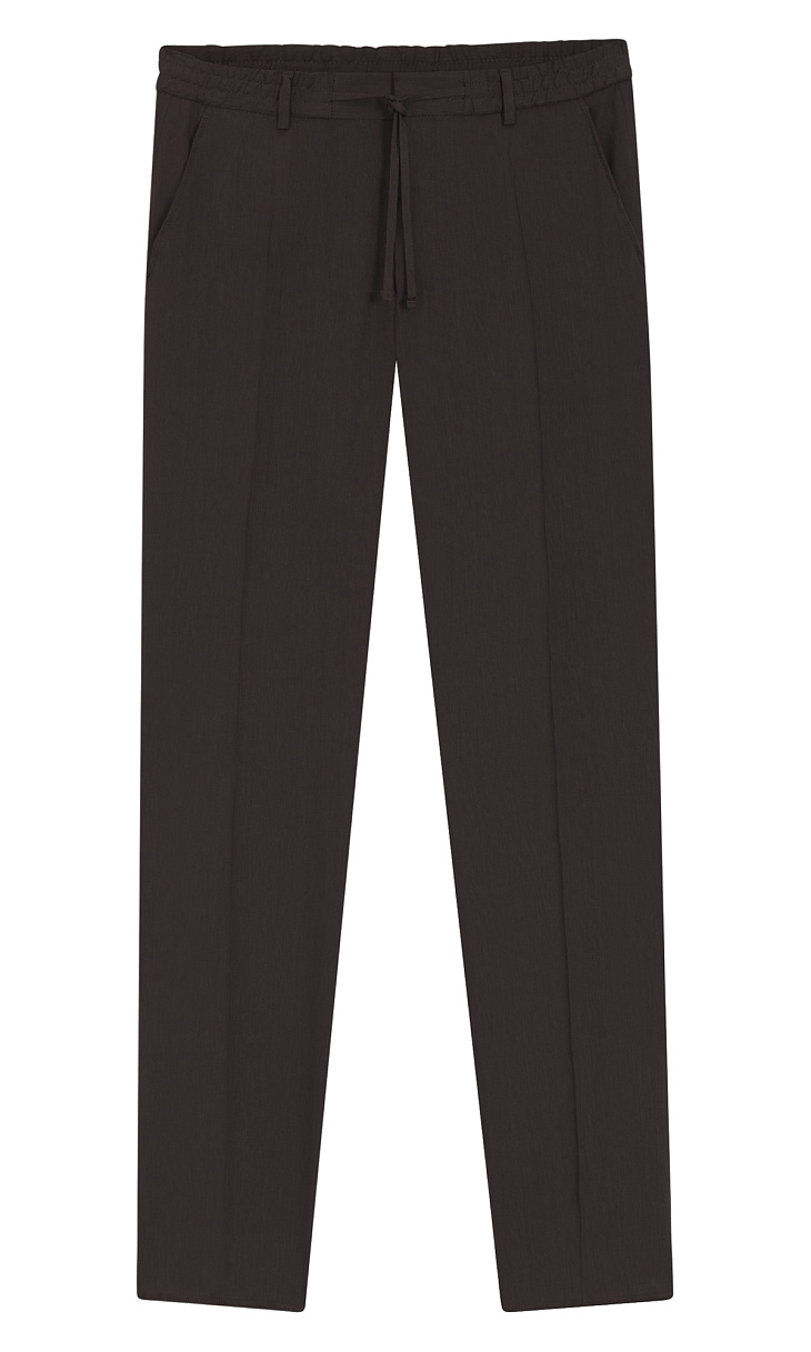 HUGO BOSS: Зауженные брюки из льна