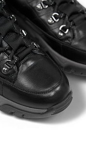 Кожаные ботинки с мехом