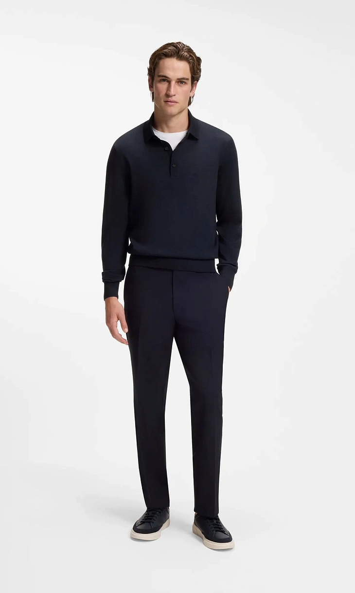 HUGO BOSS: Поло из шерсти мериноса