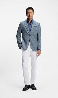 Пиджак из хлопка и льна