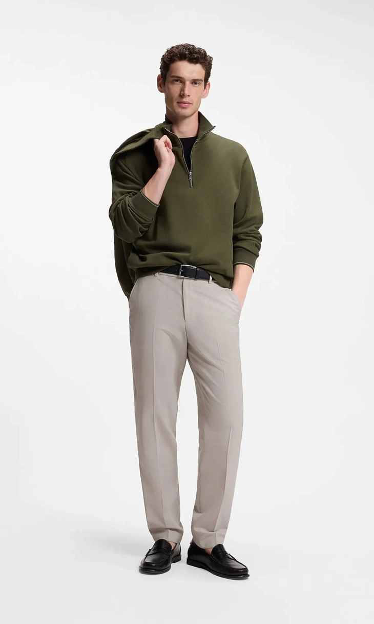 HUGO BOSS: Пуловер с молнией