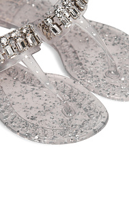 Шлепанцы со стразами