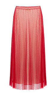 Плиссированная юбка в горошек