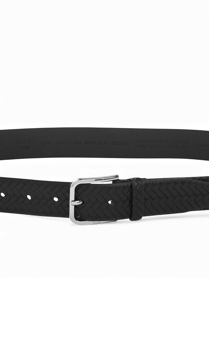 HUGO BOSS: Ремень из плетеной кожи