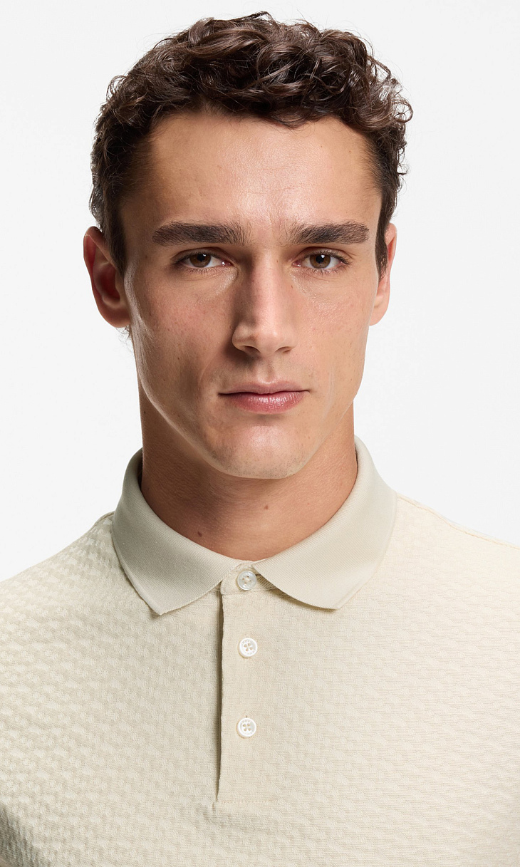 HUGO BOSS: Поло с жаккардовым узором