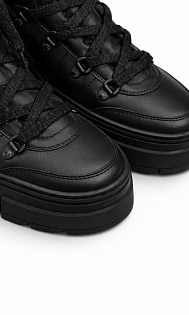 Полусапоги из кожи и меха 