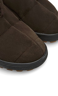 Полусапоги из замши и меха