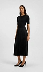 HUGO BOSS: Платье с плиссированной юбкой