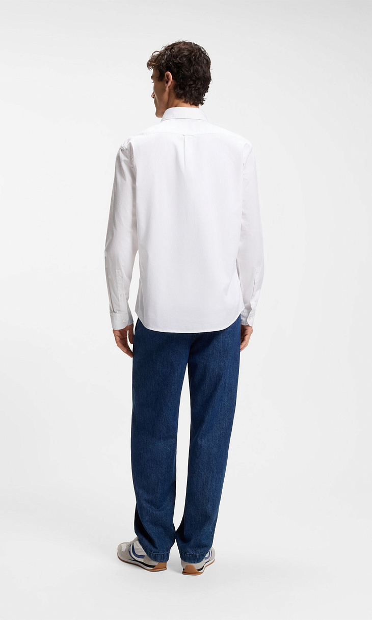 HUGO BOSS: Рубашка из хлопкового жаккарда