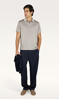 Поло из хлопка и шелка