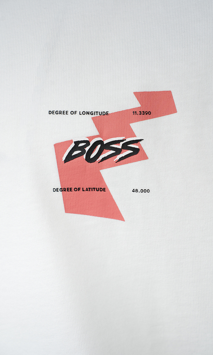 HUGO BOSS: Футболка с принтом