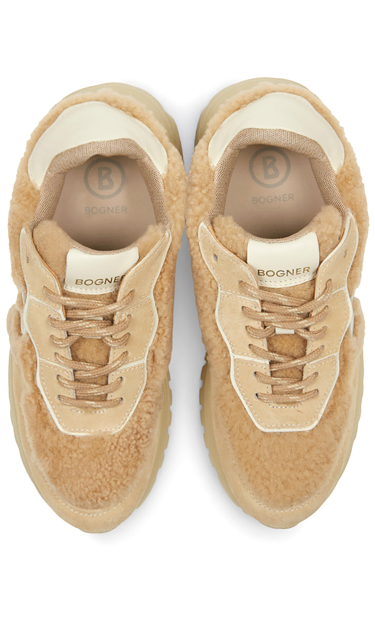 BOGNER: Кроссовки из замши и меха