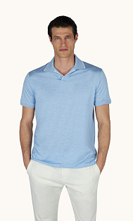 Поло из хлопка и шелка