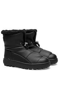 Полусапоги из кожи и меха