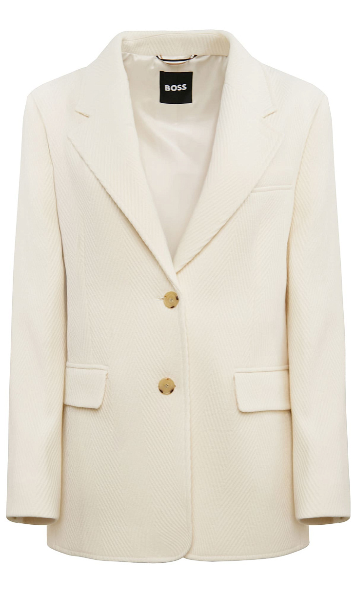 HUGO BOSS: Полупальто из шерсти