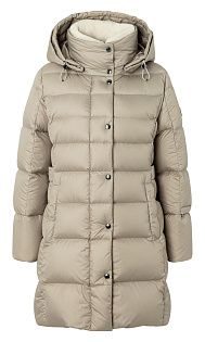 Пуховик с воротником из овчины