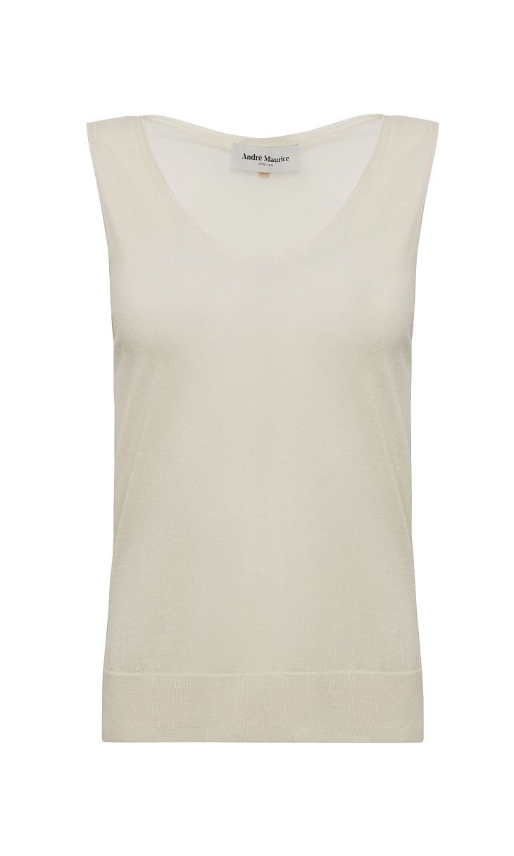 ANDRE MAURICE: Топ из шерсти и шелка