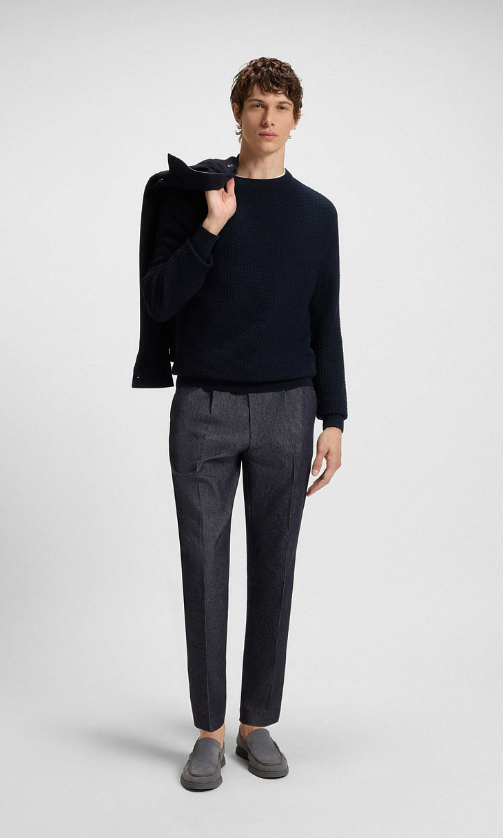 HUGO BOSS: Пуловер из хлопка