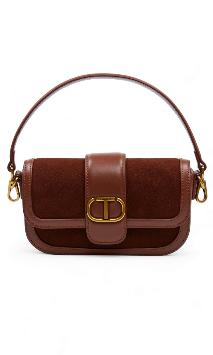 TWINSET: Сумка из кожи и замши