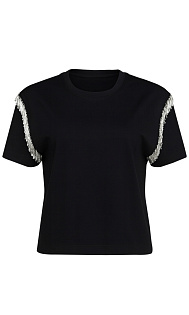 Футболка с бахромой из бисера