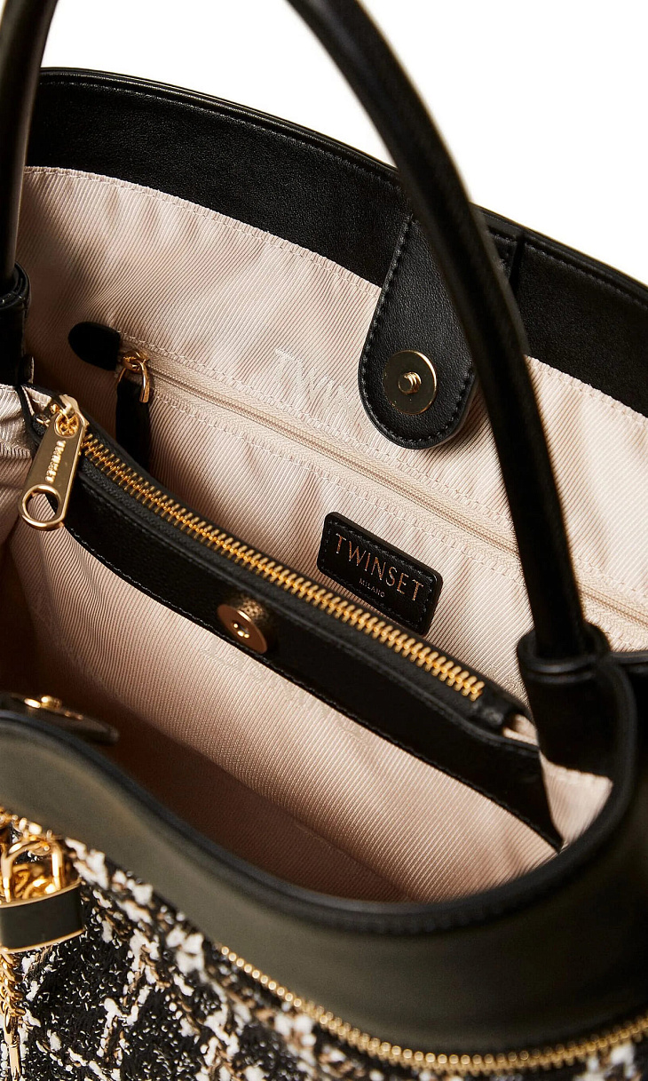 TWINSET: Сумка-тоут из твида