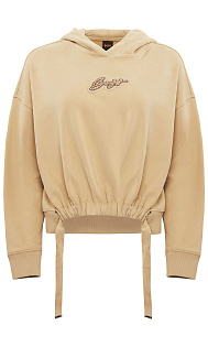 Толстовка с логотипом из стразов